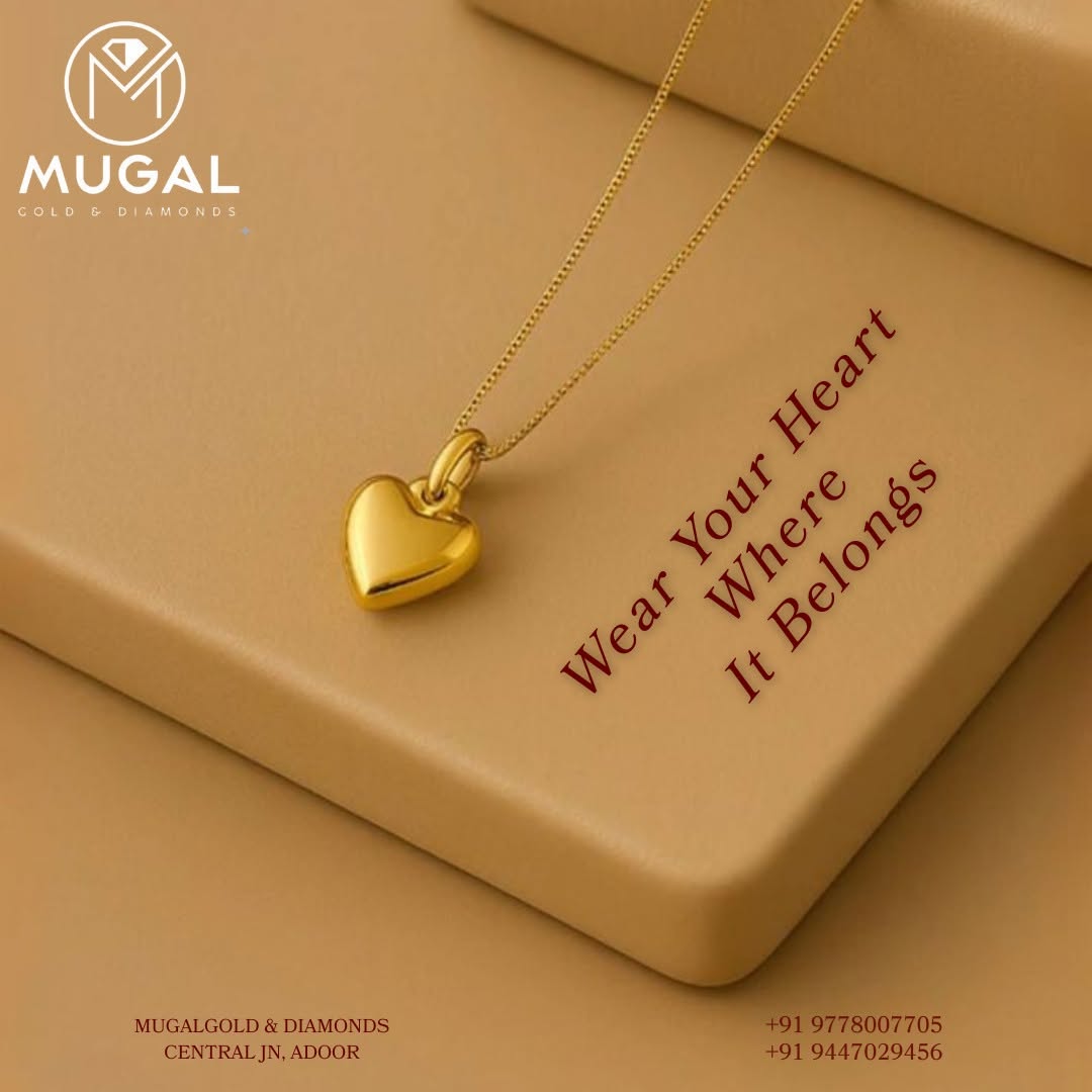 Let your heart hang in gold, where it shines the brightest.