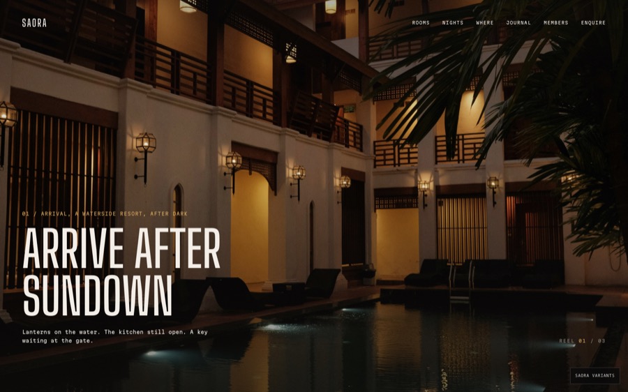 Waterside resort — Nightfall preview